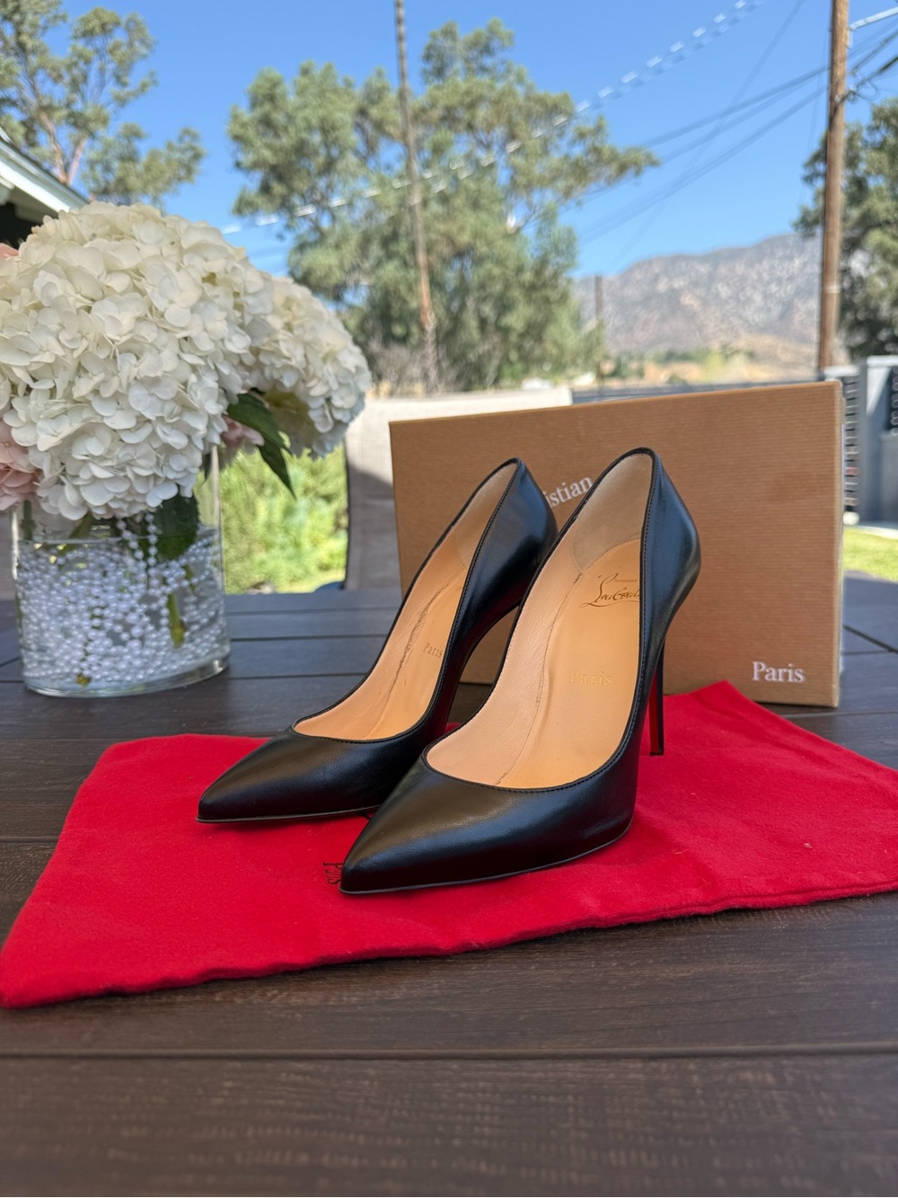 Christian Louboutin Pigalle Follies 100 Pumps – Black – Size 36.5